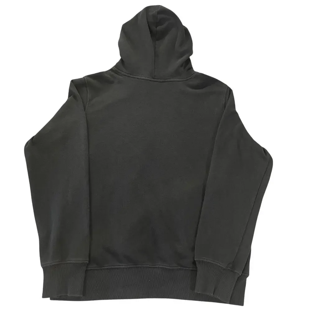 The North Face Pullover Hoodie Men's Medium Faded Black Fleece Kangaroo Pocket